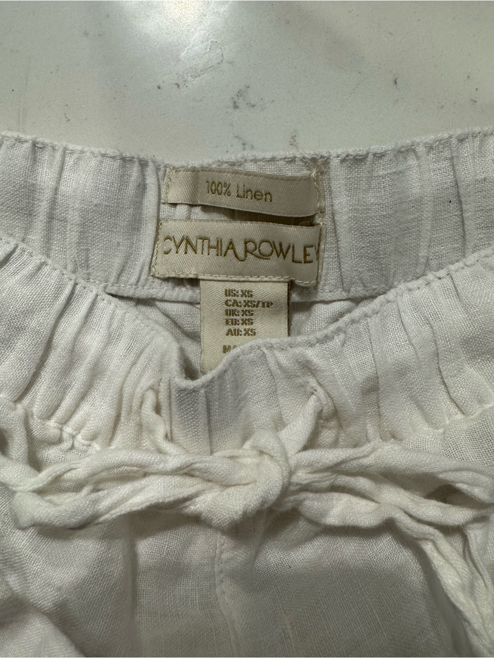 Cynthia Rowley White Linen Embroidered Beach Shorts XS - Picture 3 of 6